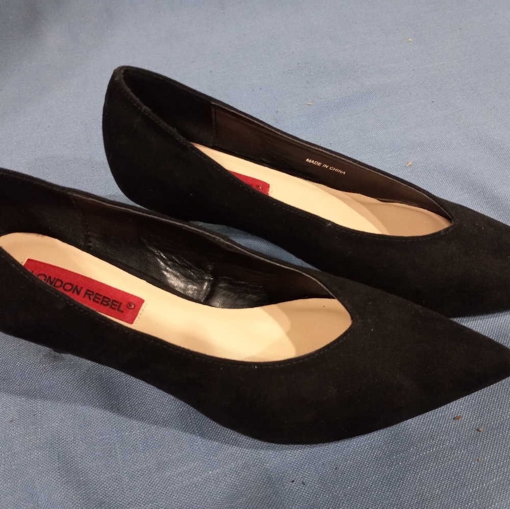 London Rebel Pointed Kitten Heels